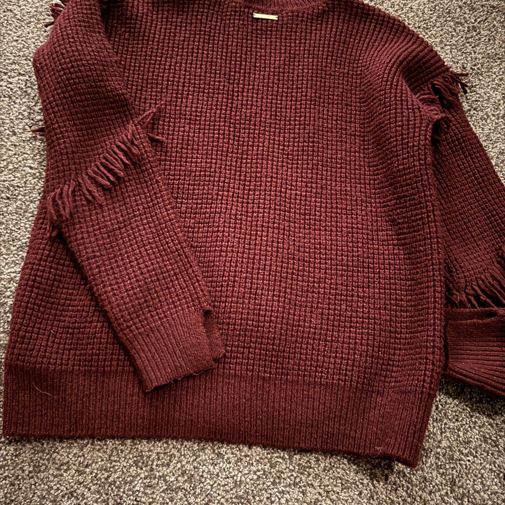 Women's Burgundy MK Sweater